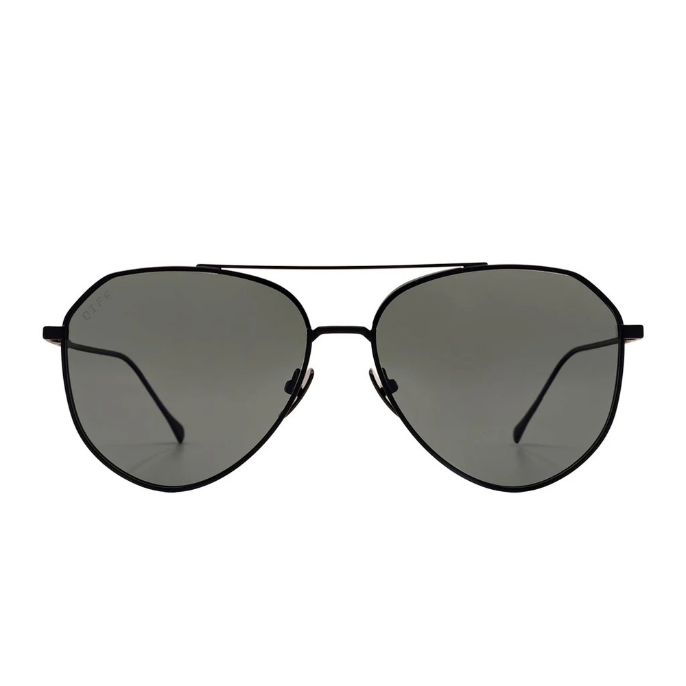 Diff Dash Oversized Aviator Pilot Matte Black Sol… - image 1